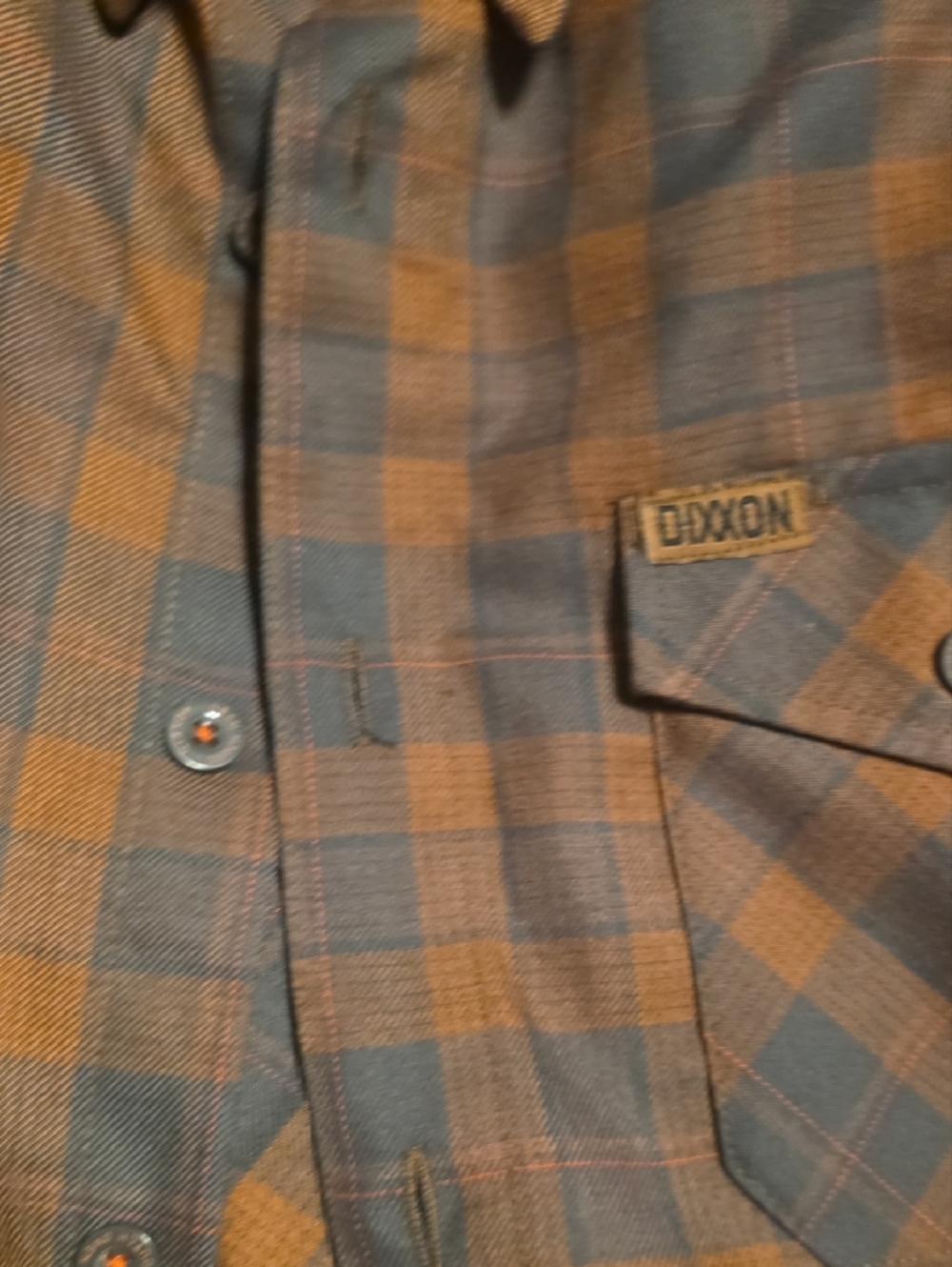 Dixxon "Dutch Oven" Size Large Brown and Dark Plaid Button-Down Flannel - Picture 4 of 4